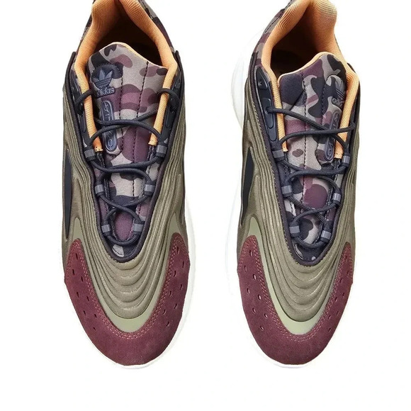 ADIDAS ORIGINALS Ozelia Men's Sneakers Olive Strara Mesa Black - Picture 10 of 11